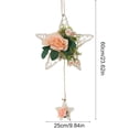 thumbnail image 3 of Artificial Flower Pendant Indoor Decor Flowers Fake Faux Hanging Wall Flowers Simulation Garden Artificial Flowers Ornament Flower Artificial Wooden, 3 of 6
