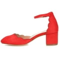 thumbnail image 3 of Journee Womens Edna Round Toe Low Block Heel Pumps, Widths Available, 3 of 10