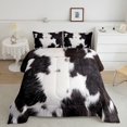 thumbnail image 2 of Manfei Farm Cow Spot Full Size Comforter Sets 3-Piece,Minimalist Animal Pattern Bedding Comforter Set,Black White,1 Comforter and 2 Pillowcases,Reversible, 2 of 6