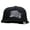 Black, variant on Zebra Pelt Jungle Animal Patched 5 Panel Flat Bill Snapback Cap - Denim Black OSFM