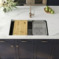 DV-1K0330 DeerValley 30" x 19" Undermount Kitchen Sink, S304 Stainless Steel Workstation Sink with Accessories