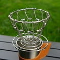 thumbnail image 3 of Foldable Stainless Steel Pour Over Coffee Dripper Filter Holder for Camping, 3 of 8