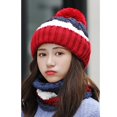 thumbnail image 5 of Winter Fashion Warm Elastic Soft Ear Protection Knitted Scarf Hat Fleece Lined Beanie Hat, 5 of 6