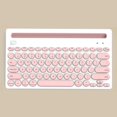 thumbnail image 1 of Teclado CUTICAT teclado bluetooth para Múltiples Dispositivos 76 Teclas Tableta Computadora Portátil PC Teléfono Inteligente Rosado, 1 of 7