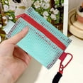 thumbnail image 4 of Naittoop Mini Mesh Pouch with Zipper and Lanyard 4*6in Small Mesh Bags Portable Nylon Zipper Pouch Travel Organizer for Cosmetic Toiletries Lipstick Coin Card Key Holder Green, 4 of 6