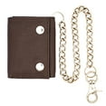 thumbnail image 3 of J.T.C RFID Blocking Leather Trifold Chain Wallet with Keychain for Men, Safety Snap Closure and Zip Pocket, 3 of 6