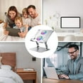 Foldable 15Inch Metal Laptop Cooling Stand with Double Fan, Ergonomic