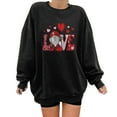 thumbnail image 2 of Meichang Sweatshirts Graphiques pour Femmes Surdimensionnés pour la Saint-Valentin Hauts Mignons Sweatshirts Graphiques Amour Manches Longues Col Rond Décontracté, 2 of 4