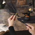 thumbnail image 4 of Halloween Witch Broomstick Prop, Decorative Broom With Gold Buckle Accent For Costume Party Photo Prop Porch Door Wall Shelf And Halloween Display, 4 of 4