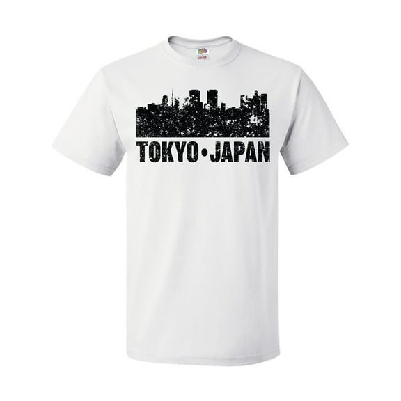 Inktastic Tokyo Japan City Skyline with Grunge T-Shirt