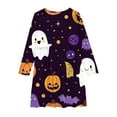 thumbnail image 4 of Robes Tutu Filles Manches Longues Col Rond Robe 4-14 Ans Enfants et Filles Robe Princesse Imprimée Manches Longues Col Rond Multicolore 120, 4 of 4
