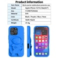 thumbnail image 7 of Dteck for iPhone 16 Pro Max Case with Hidden Stand, Military Grade Drop Protection EVA Shockproof Protective Phone Case for iPhone 16 Pro Max,Blue, 7 of 7