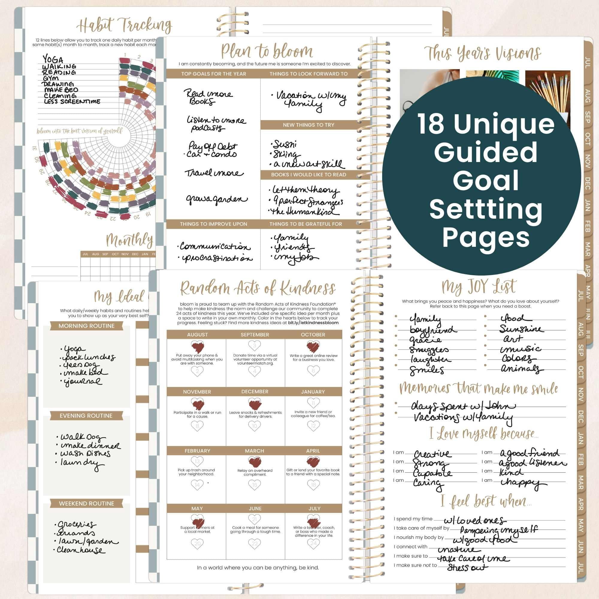 bloom daily planners 2026-2027 Academic Planner, 13 Month Monthly & Weekly Soft Cover, 5.5" x 8.25", Stickers Included, Checkered