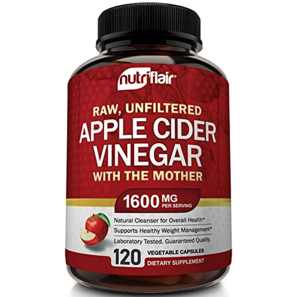 Apple Cider Vinegar Capsules with The Mother 120 Vegan ACV Pills