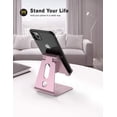 thumbnail image 3 of Soporte de teléfono Lamicall Rose Gold Pink para iPhone y Android, 3 of 8