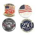 thumbnail image 4 of 4 Broches Patrióticos Del 250 Aniversario Para Sombreros De Celebración O Oficina, 4 of 8