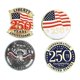 thumbnail image 5 of 4 Broches Patrióticos Del 250 Aniversario Para Sombreros De Celebración O Oficina, 5 of 8
