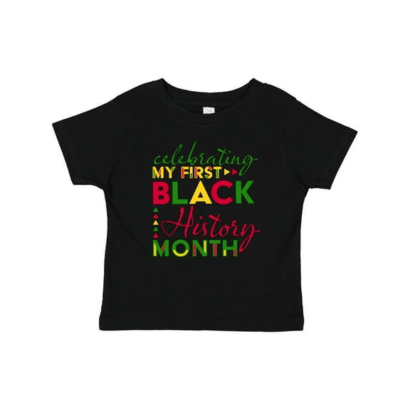 Inktastic Celebrating My First Black History Month for Kids Boys or Girls Baby T-Shirt