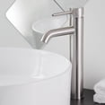 thumbnail image 1 of Aquaterior Single Handle Vessel Sink Faucet 14 inch Tall Bathroom Sink Faucet Hot and Cold Water Mixer Brass Body Single Hole Faucet Brushed Nickel (CUPC NSF CEC) Aquaterior Modern, 1 of 11
