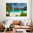 thumbnail image 2 of Elephant Stock Phi Phi Island Beach Wall Art - Horizontal Multi Panel Canvas - Living Room Wall Decor - Beach Multi Panel - Beige And Turquoise Decor - 65" x 42", 2 of 8