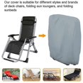 thumbnail image 4 of Funda para silla plegable de exterior, impermeable, resistente al polvo, para muebles de jardín, color gris, L 71 x H 110 cm, 4 of 5