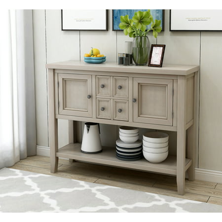 Console Table With 4 Drawers Clearance Tall Mdf Panels Console