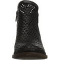 thumbnail image 2 of Lucky Brand Basel3 Black Lugo Double Zipper Block Heel Perforated Ankle Booties (Black Lugo, 8.5), 2 of 4