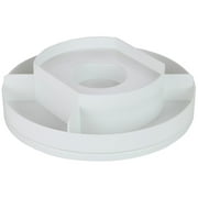 Home-X Rotating Plastic Lazy Susan 2-Tier Sectioned Organizer for Medicine Cabinet or Spices