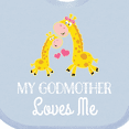 thumbnail image 4 of Inktastic My Godmother Loves Me Giraffe Boys or Girls Baby Bib, 4 of 4