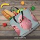 thumbnail image 5 of Fotbe Adorable Pink Fluffy Birds Bolsa Tote con Estampado para Mujer, Bolsos con Cremallera, Bolsa de Hombro Casual de Gran Capacidad con Bolsillos Internos, 5 of 7