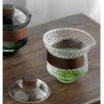 thumbnail image 4 of Glass Kung Fu Tea Pot Gai Wan Traditional Gongfu Tea Cup Comprised of Cup, Saucer and Lid Bowl Portable Teapot Set Tea Gift Set (Textured), 4 of 10