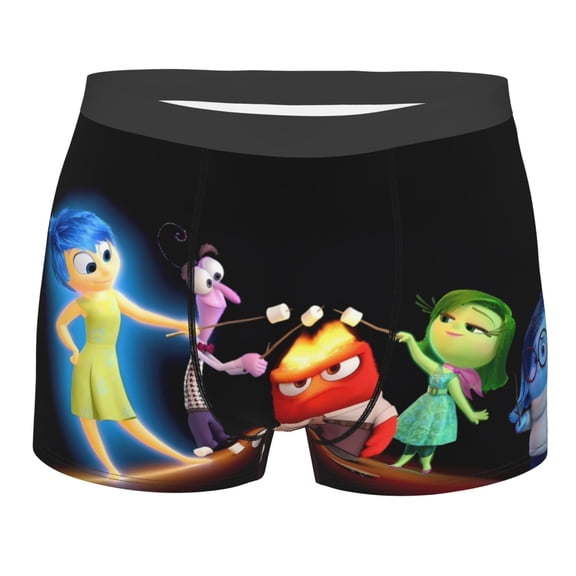 Saiise inside out 2 Men's Underwear Boxer Briefs Cotton Trunks Short Leg Underwear (S-XXL)