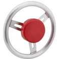 thumbnail image 2 of Vinyl 3-Spoke Steering Wheel Nose Pad Center Red, 2 of 10