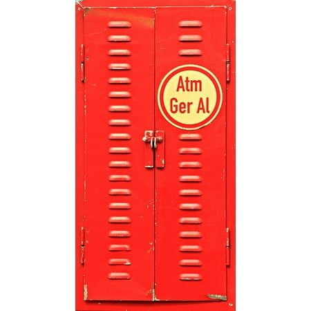 L N Stick Poster Of Cabinet Red Locker Metal Storage L N Stick Poster Of Cabinet Red Locker Metal Storage Cupboard 24x16 Adhesive Sticker Print