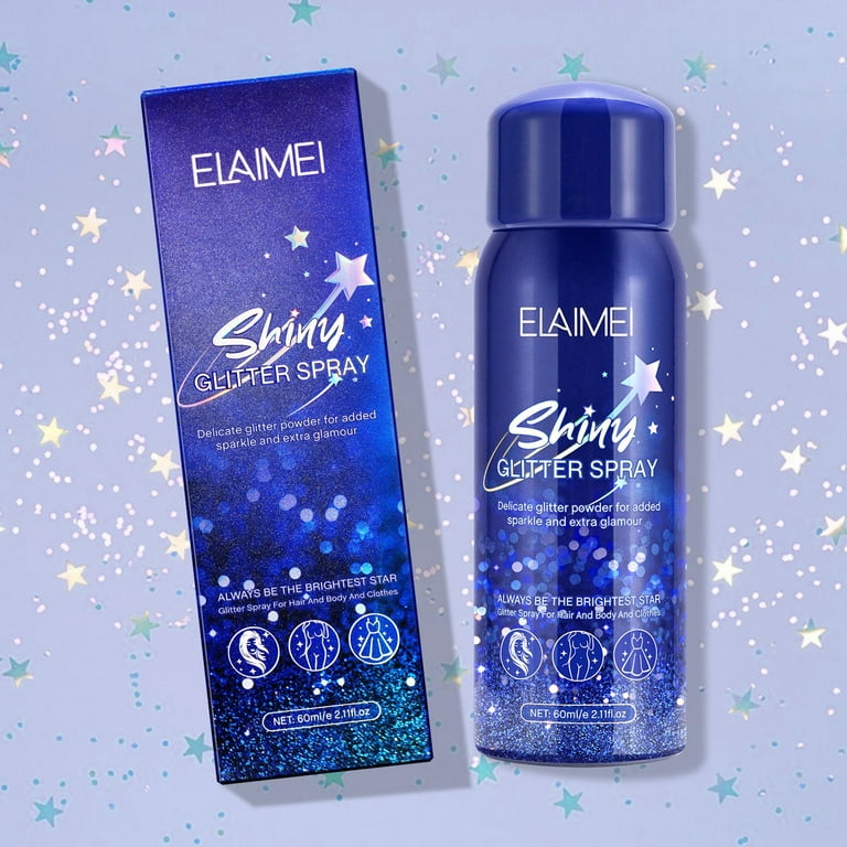 Shiny Glitter Spray, Body Glitter Spray, Hair Glitter Spray, Glitter Spray  for Hair and Body (2.11 oz)