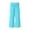 00-Sky Blue17, variant on Oiyii Ruched High Waist Wide Leg Pants for Toddler Girls Solid Loose Casual Culottes Daily Wear Bottoms,Sky Blue