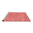 thumbnail image 2 of Ahgly Company Machine Washable Indoor Round Abstract Red Modern Area Rugs, 5' Round, 2 of 4
