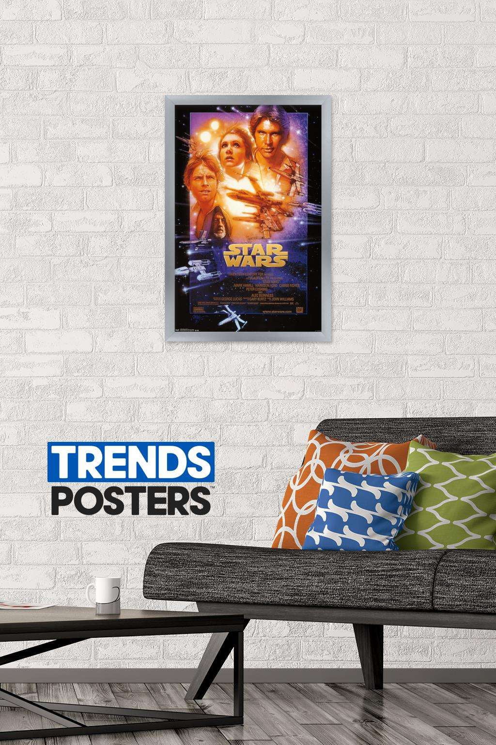 Star Wars: A New Hope - One Sheet Wall Poster, 14.725" x 22.375", Framed