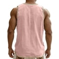 thumbnail image 6 of Vetsdori Mens Sports Tank Tops Muscle Sleeveless Summer Shirts Cotton and Linen Workout Henley Plain Tanks for Men, 6 of 8