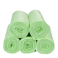 thumbnail image 1 of EeaseMX 100 bolsas de basura gruesas desechables de plástico biodegradables de boca plana para el hogar, el baño y la cocina (verdes), 1 of 8