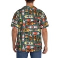 thumbnail image 3 of Yiaed Alcohol Bottles Print Mens Casual Wrinkle Free Shirts Short Sleeve Button Down Summer Stretch Dress Shirt-3X-Large, 3 of 5