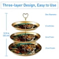 thumbnail image 3 of Leopard Elegant Plastic Cupcake Tower Stand with Iron Pillars for Dessert Table Display - 32cm Height, 3 of 6