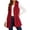 Red, variant on Homenesgenics Plus Size Jackets for Women Fall/Winter Versatile Reversible Fleece Sleeveless Hooded Vest; Sleeveless Hooded Casual Coat/Outerwear Red XXXL