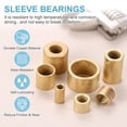 thumbnail image 3 of Uxcell Sleeve Bearings,14mm Bore x 20mm OD x 10mm Length Self-Lubricating Cast Brass Bushing Plain Shaft Bearings for Sliding Movements Parts of Machinery(Gold Tone, Pack of 2), 3 of 6