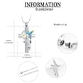 thumbnail image 2 of Prayer Cross with Sunflower and Hummingbird Stainless Steel Cremation Jewelry for Ashes Holder Urn Necklace for Ashes of Loved One, 2 of 6