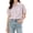 F1 Pink, variant on BODOAO Women's Short Sleeve Button Down Shirts Slim Fit Work Blouse Pack Ruched Business Casual Collared Office Tops Plain Tee Dress Shirts Uniform Black L