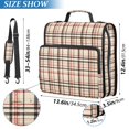 thumbnail image 2 of FORMRS Zipper Binder with Shoulder Strap 2-inch Ring 500 Sheet Capacity File Bag, Black Tartan, 2 of 5