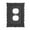 Style B, variant on Dualoai Light Switch Cover Plate Black Decorative for Household Bathroom Living Room Style A