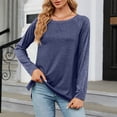 thumbnail image 2 of Timegard Hauts pour Femmes à Rayures Col Rond Manches Longues T-Shirts Basiques Automne Décontractés Amples Confortables, 2 of 5