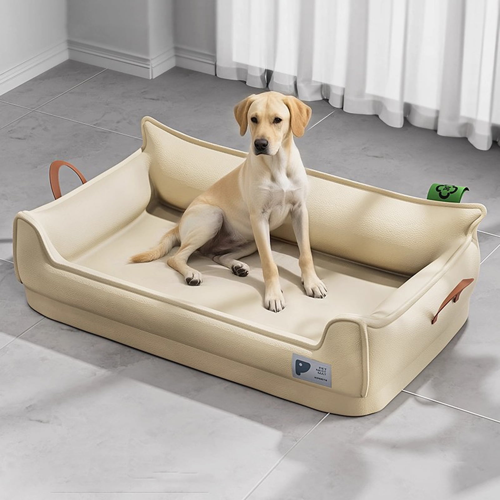 Waterproofed Dog Bed with Removable Washable Cover Durability Scratch and Bites Resistant for Indoor Outdoor Pet